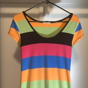 Colorful t-shirt dress.